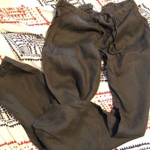 Olive Green Linen Pants